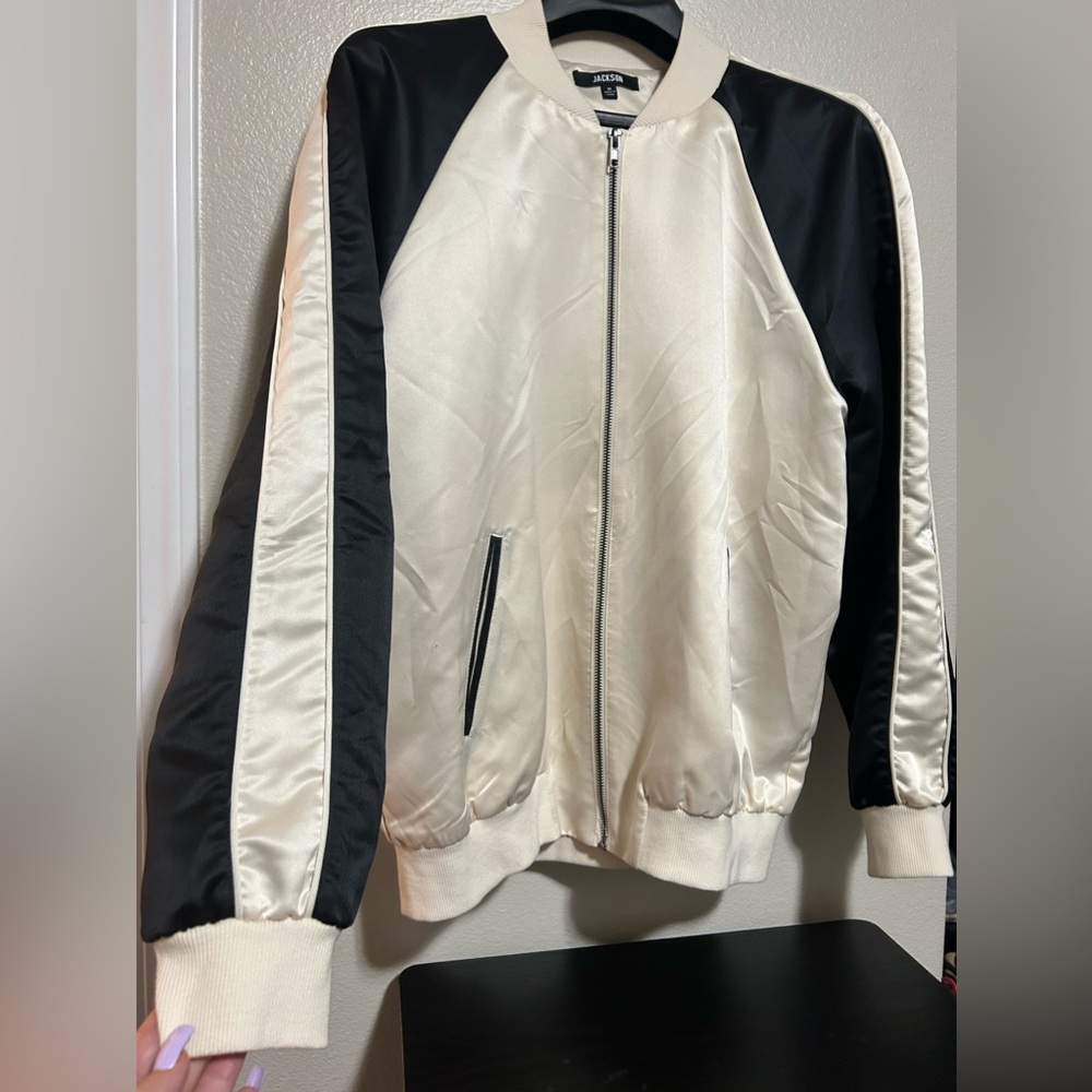 Jackson track jacket-cream & black Jacket-size M